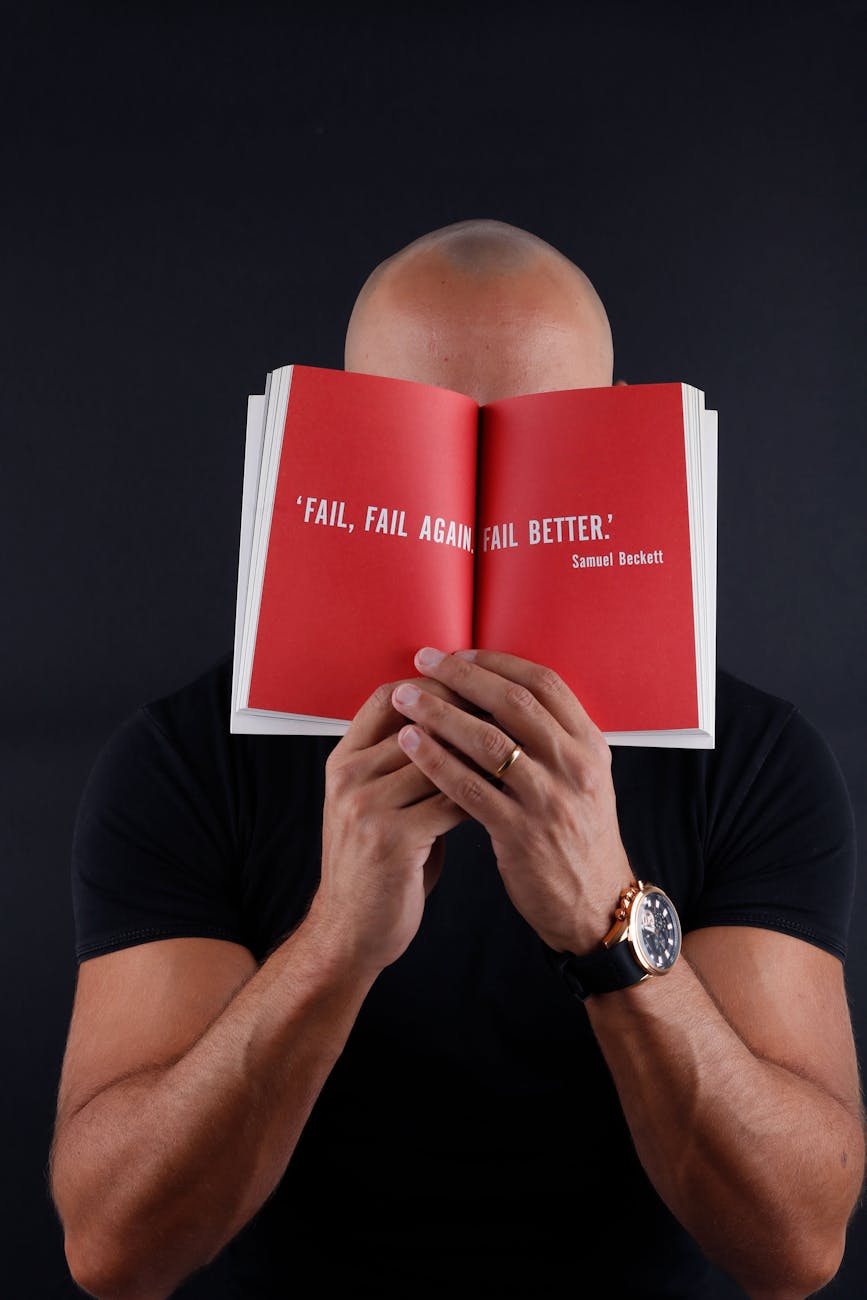 person holding a book